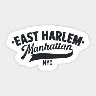 East Harlem Manhattan Minimal Typo Art - T-Shirt & Apparel Design Sticker